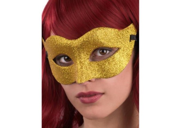 Μάσκα προσώπου glitter χρυσή Μάσκα προσώπου glitter χρυσή