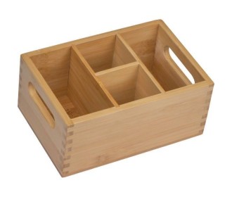 Θήκη για μαχαιροπίρουνα ξύλινη μεγάλη 18x12x8εκ.