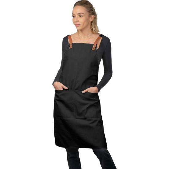 Ποδιά barista - σερβιτόρου από βαμβάκι, μαύρη Υ88x66x5εκ. Ποδιά barista - σερβιτόρου από βαμβάκι, μαύρη Υ88x66x5εκ.