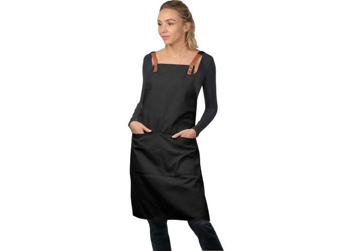 Ποδιά barista - σερβιτόρου από βαμβάκι, μαύρη Υ88x66x5εκ. Ποδιά barista - σερβιτόρου από βαμβάκι, μαύρη Υ88x66x5εκ.