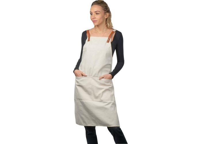 Ποδιά barista - σερβιτόρου από βαμβάκι, μπεζ Υ88x66x5εκ. Ποδιά barista - σερβιτόρου από βαμβάκι, μπεζ Υ88x66x5εκ.