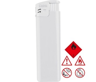 Αναπτήρας επαναγεμιζόμενος, λευκός, Υ8,2x2,5x1,1εκ.