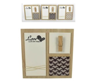 Κλιπ σημειώσεων με σημειωματάριο σε 3 σχέδια 25x25εκ. Κλιπ σημειώσεων με σημειωματάριο σε 3 σχέδια 25x25εκ.