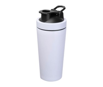 Shaker πρωτεΐνης ανοξείδωτο 750ml λευκό