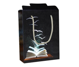 Next χάρτινη τσάντα κουτί Μαύρο βιβλίο Υ22x16,5x6,5εκ. Δυνατότητα εκτύπωσης