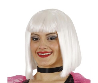 Περούκα καρέ λευκή Περούκα καρέ λευκή
