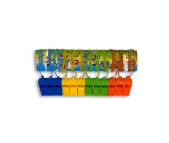 Σφυρίχτρες πλαστικές blister 12 τεμάχια Σφυρίχτρες πλαστικές blister 12 τεμάχια