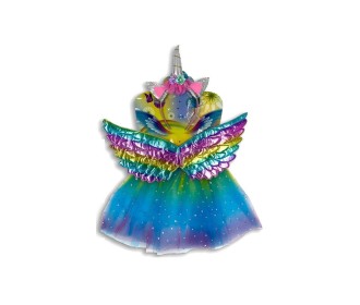 Σετ μονόκερος με φόρεμα, στέκα και φτερά μπλε Σετ μονόκερος με φόρεμα, στέκα και φτερά μπλε