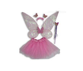 Σετ φωτιζόμενη νεράιδα τουτου, φτερά, στέκα, ραβδί Σετ φωτιζόμενη νεράιδα τουτου, φτερά, στέκα, ραβδί