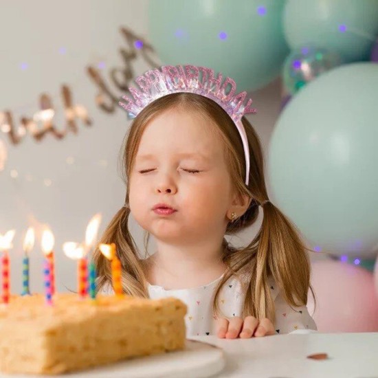 Στέκα Happy Birthday ροζ Στέκα Happy Birthday ροζ