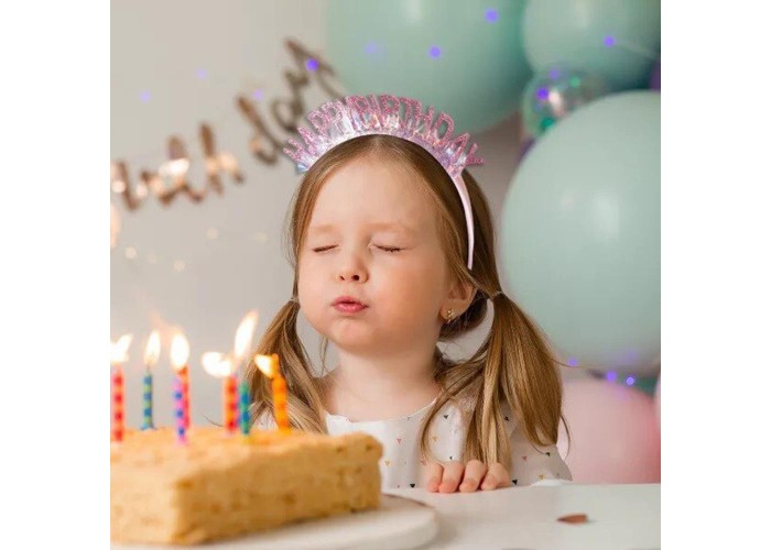 Στέκα Happy Birthday ροζ Στέκα Happy Birthday ροζ
