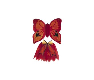 Σετ πεταλούδας κόκκινο με φούστα και φτερά