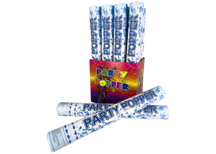 Φαντασμαγορικός κύλινδρος μεταλλιζέ γαλάζιο 40εκ.