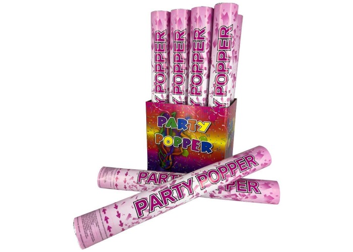 Φαντασμαγορικός κύλινδρος μεταλλιζέ ροζ 40εκ.