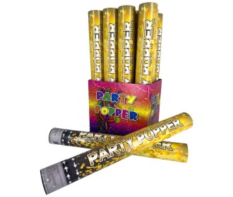 Φαντασμαγορικός κύλινδρος μεταλλιζέ χρυσό 40εκ.