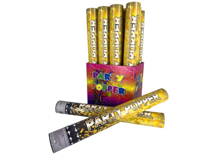 Φαντασμαγορικός κύλινδρος μεταλλιζέ χρυσό 40εκ.