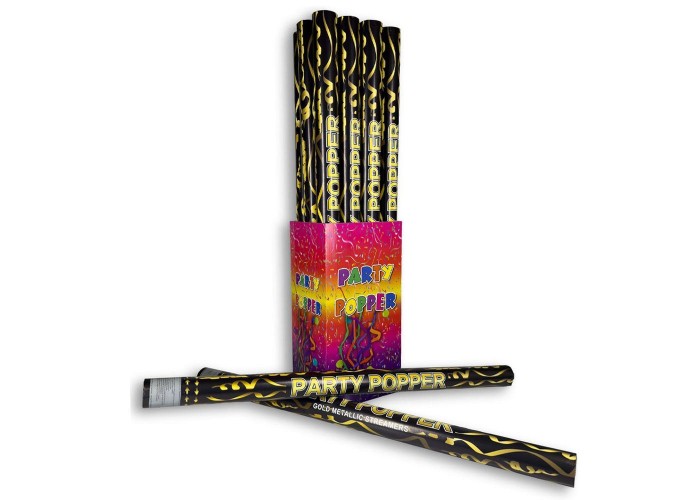 Φαντασμαγορικός κύλινδρος μεταλλιζέ χρυσό 80εκ.