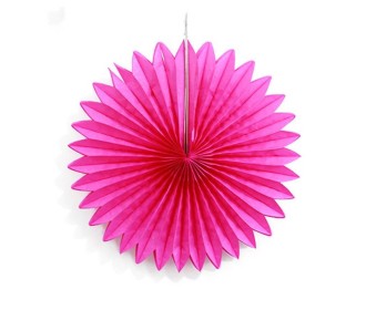 Χάρτινος αποκριάτικος ήλιος ροζ 35εκ.