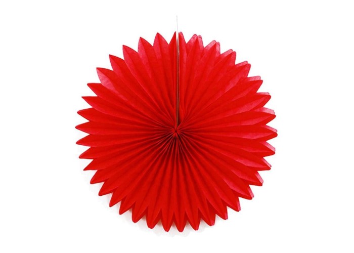 Χάρτινος αποκριάτικος ήλιος κόκκινος 35εκ.