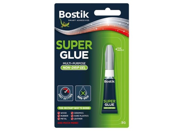 Bostik ρευστή κυανοακρυλική κόλλα non-drip gel σε σωληνάριο 3gr Bostik ρευστή κυανοακρυλική κόλλα non-drip gel σε σωληνάριο 3gr