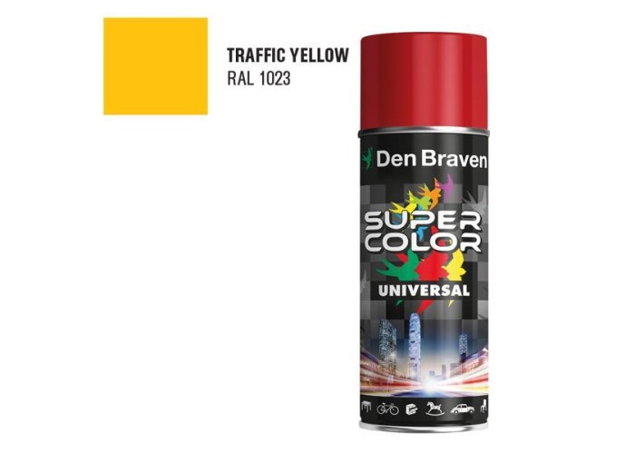 Den Braven SC UNIVERSAL ακρυλικό σπρέι κίτρινο 400ml