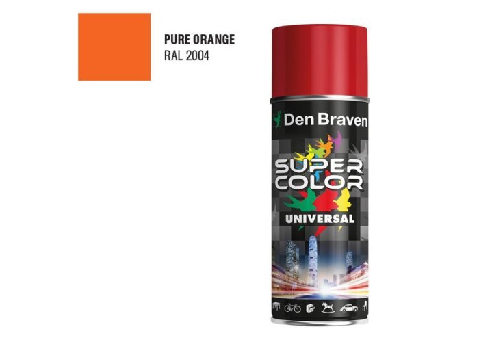 Den Braven SC UNIVERSAL ακρυλικό σπρέι πορτοκαλί 400ml Den Braven SC UNIVERSAL ακρυλικό σπρέι πορτοκαλί 400ml