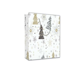 Next χάρτινη τσάντα Χριστουγέννων έλατα Υ24x23x10εκ