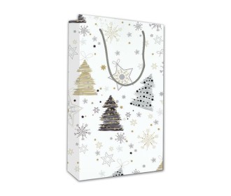 Next χάρτινη τσάντα Χριστουγέννων έλατα Υ41x24,5x9εκ