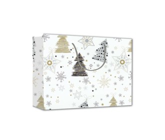 Next χάρτινη τσάντα Χριστουγέννων έλατα Υ26x36x12εκ.