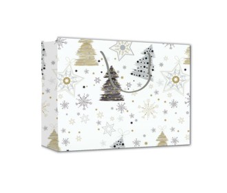 Next χάρτινη τσάντα Χριστουγέννων έλατα Υ40x46x14εκ.