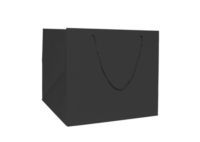 Next χάρτινη τσάντα μαύρη με κορδόνι Υ29x33x33εκ. πιέτα Next χάρτινη τσάντα μαύρη με κορδόνι Υ29x33x33εκ. πιέτα