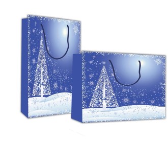 Next χάρτινη τσάντα Χριστουγεννιάτικο τοπίο Υ40x46x14