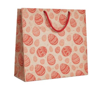 Next χάρτινη τσάντα κραφτ Πασχαλινά αυγά Υ40x46x14εκ.