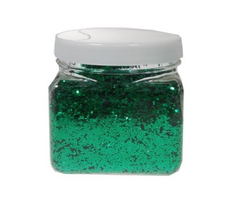 Χρυσόσκονη σε νιφάδες 1χιλ. πράσινη 200gr.