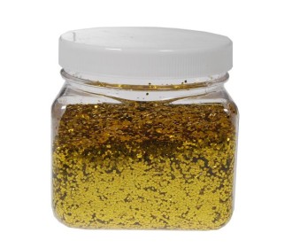 Χρυσόσκονη σε νιφάδες 1χιλ. χρυσή 200gr.