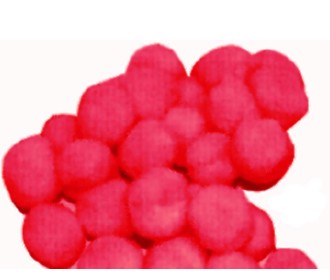 Πομ πομ 2εκ. κόκκινο 100 τεμάχια