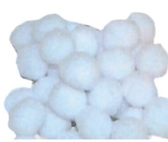 Πομ πομ 1εκ. λευκό 100 τεμάχια Πομ πομ 1εκ. λευκό 100 τεμάχια