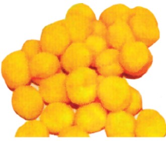 Πομ πομ 1εκ. κίτρινο 100 τεμάχια