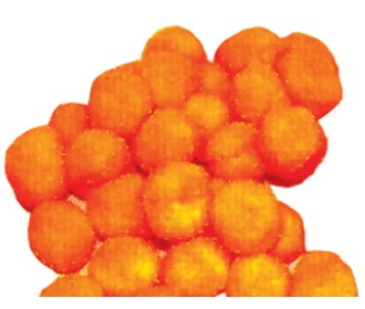 Πομ πομ 3εκ. πορτοκαλί 100 τεμάχια