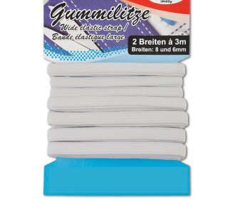 Λάστιχο λευκό πλακέ 6mm x3.5μ.