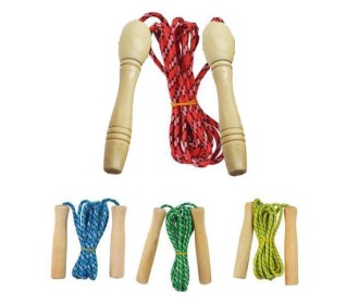 Σχοινάκι σε 4 χρώματα, 2,4μ. με ξύλινες λαβές