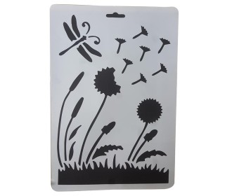 Στένσιλ απο πολυπροπυλένιο Α4 λουλούδι Στένσιλ απο πολυπροπυλένιο Α4 λουλούδι