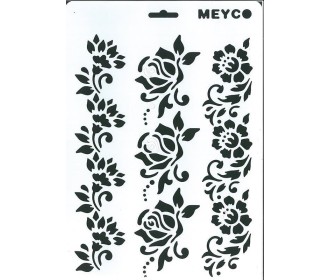 Στένσιλ απο πολυπροπυλένιο Α4 τριαντάφυλλα Στένσιλ απο πολυπροπυλένιο Α4 τριαντάφυλλα