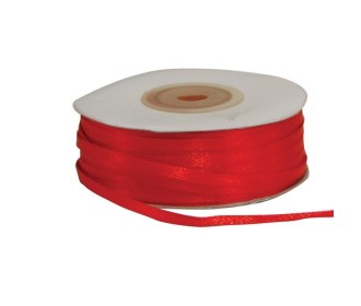 Κορδέλα σατέν διπλής όψης με ούγια κόκκινη 3χιλ.x100μ. Κορδέλα σατέν διπλής όψης με ούγια κόκκινη 3χιλ.x100μ.