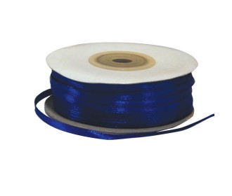 Κορδέλα σατέν διπλής όψης με ούγια μπλε 3χιλ.x100μ. Κορδέλα σατέν διπλής όψης με ούγια μπλε 3χιλ.x100μ.