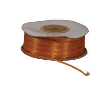 Κορδέλα σατέν διπλής όψης με ούγια πορτοκαλί 3χιλ.x100μ. Κορδέλα σατέν διπλής όψης με ούγια πορτοκαλί 3χιλ.x100μ.