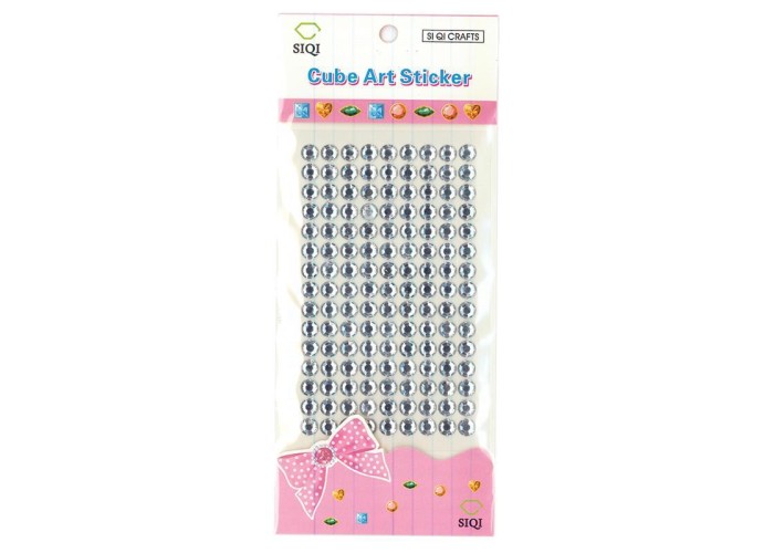 Στρας Ø5mm αυτοκόλλητα λευκά 135τεμ/blister Στρας Ø5mm αυτοκόλλητα λευκά 135τεμ/blister