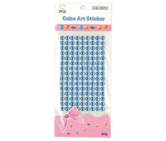 Στρας Ø8mm αυτοκόλλητα μπλε 135τεμ/blister Στρας Ø8mm αυτοκόλλητα μπλε 135τεμ/blister