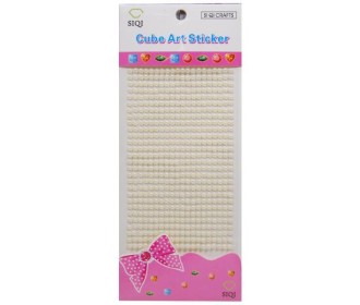 Πέρλες Ø4mm αυτοκόλλητα λευκά 560τεμ/blister Πέρλες Ø4mm αυτοκόλλητα λευκά 560τεμ/blister