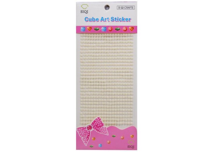 Πέρλες Ø4mm αυτοκόλλητα λευκά 560τεμ/blister Πέρλες Ø4mm αυτοκόλλητα λευκά 560τεμ/blister
